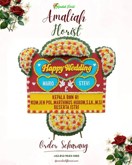 Papan Bunga Pernikahan Bujak